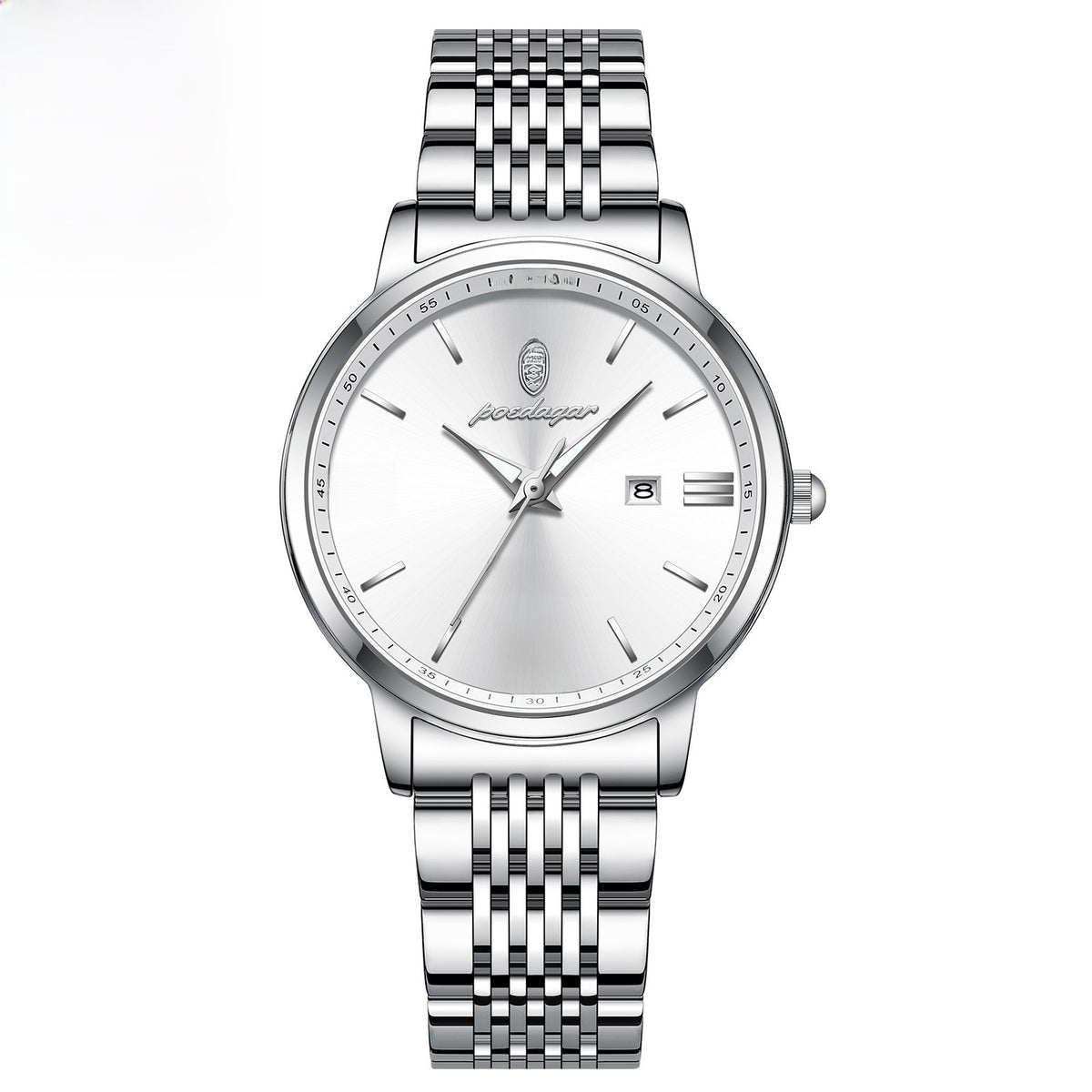 Ultra-Thin Waterproof Luminous Stainless Steel Women's Quartz Wristwatch