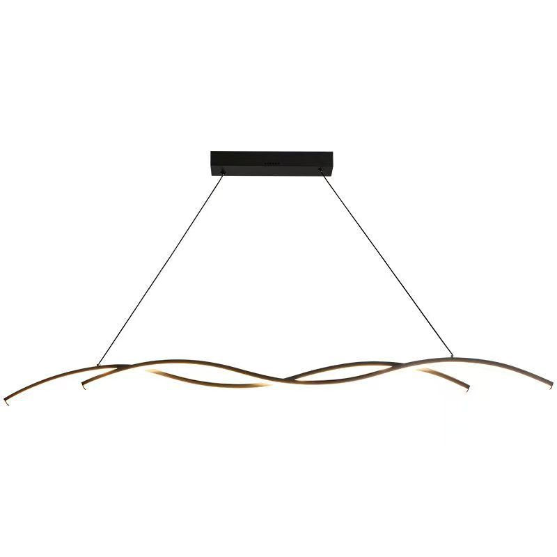 Modern Minimalist LED Linear Pendant Light for Dining Room and Bar