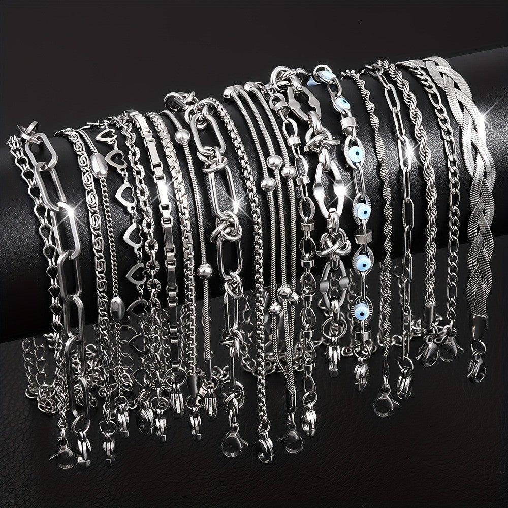 316L Titanium Steel Bracelet Waterproof Hypoallergenic Gold Plated Chain Jewelry for Men Women Unisex Fashion Accessories