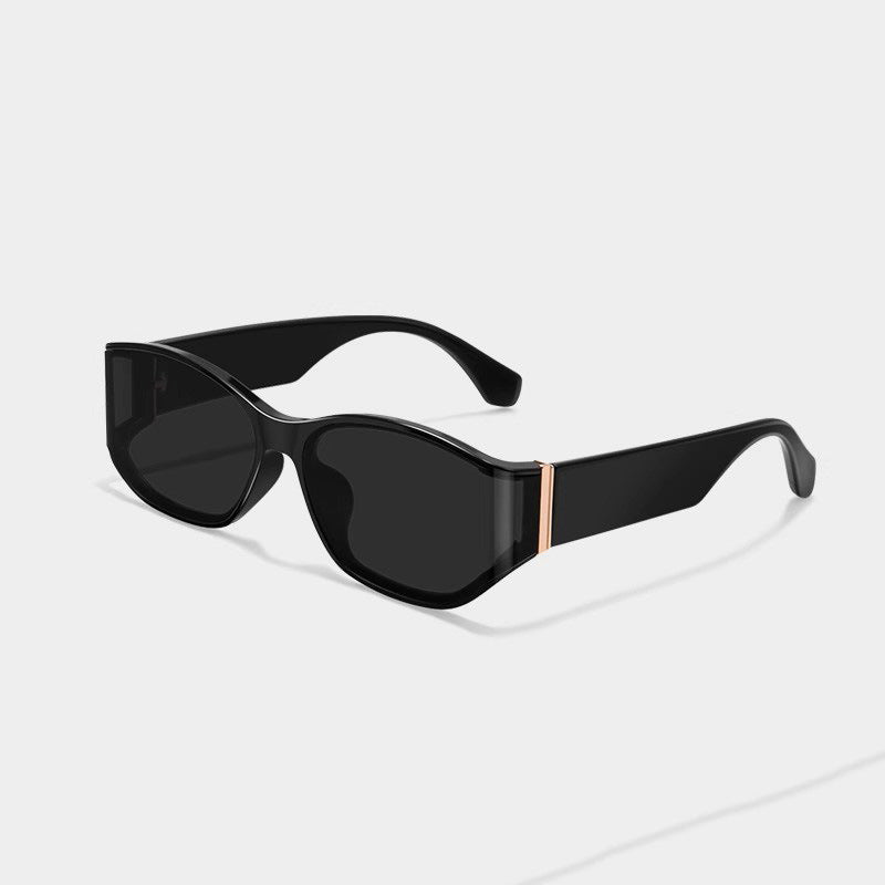 Retro Curved Cat-Eye Sunglasses with UV Protection