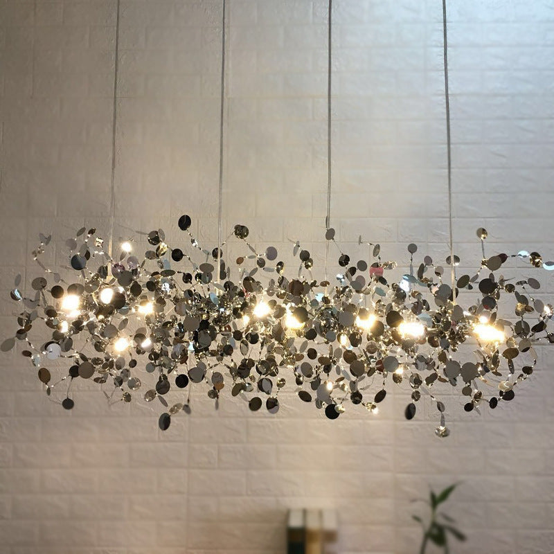 Stainless Steel Decorative Pendant Light Luxury Nordic Chandelier for Living Room Restaurant