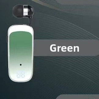 Clip-On Retractable Bluetooth Earphone with Digital Display