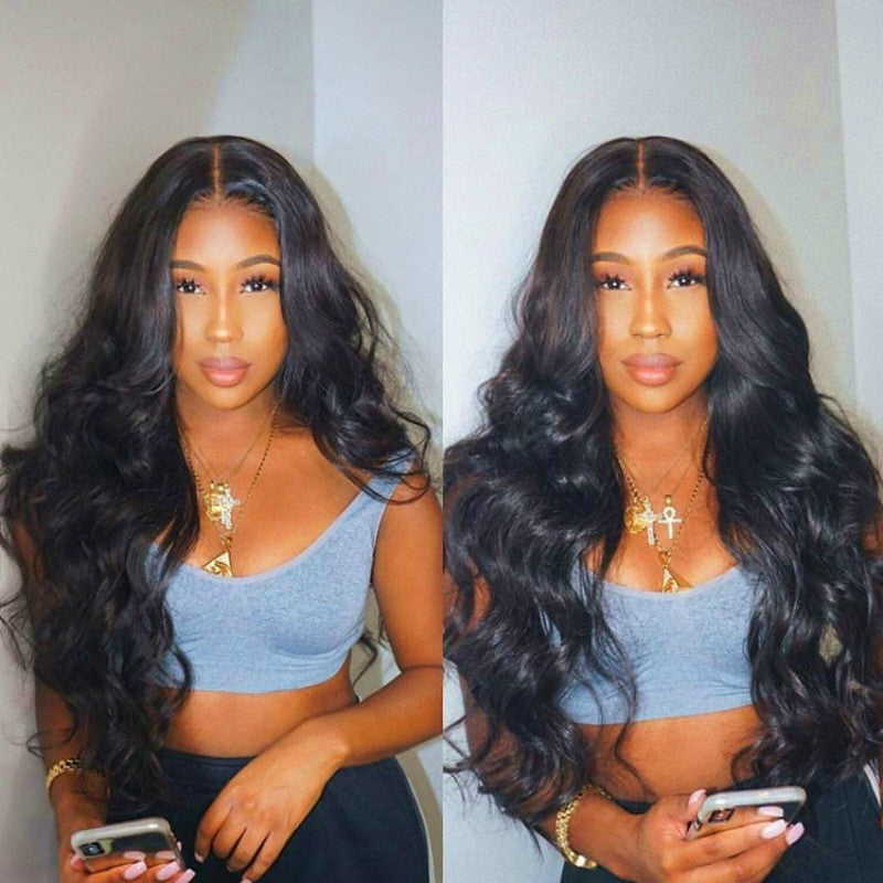Women's Long Curly Wig with Medium Parting Heat-Resistant Synthetic Fiber Daily Wear