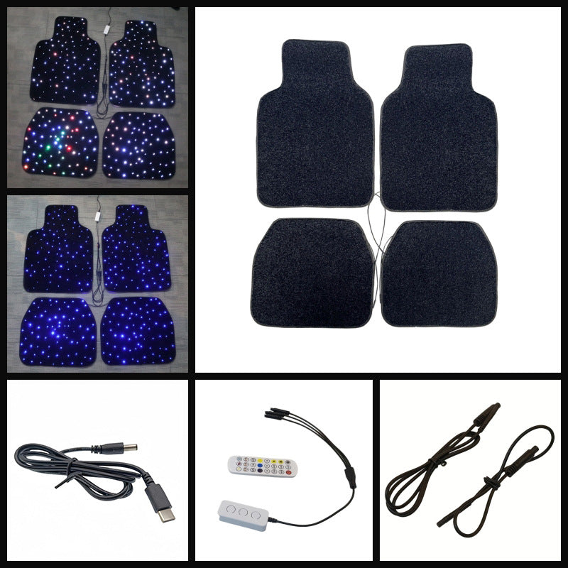 Fiber Optic Illumination Car Mats Set
