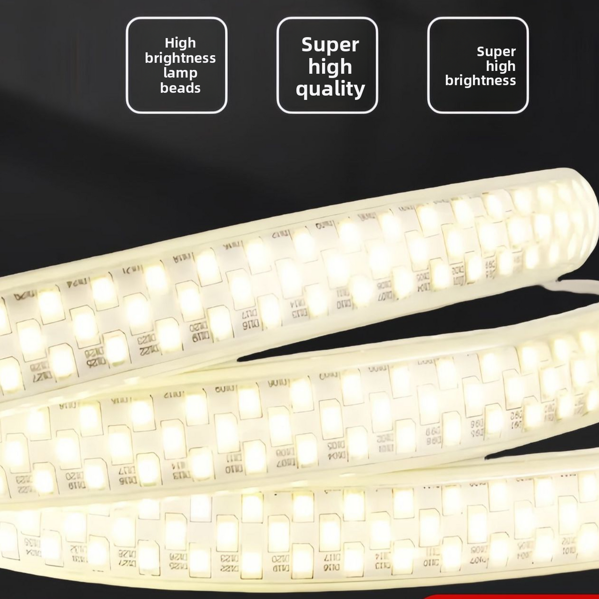 High Voltage Waterproof LED Lighting Strip MOQ:5meters
