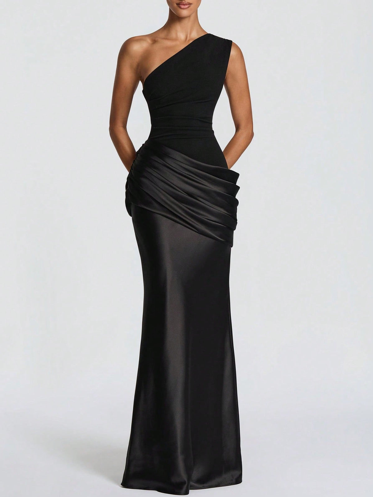 Elegant One-Shoulder Long Evening Dress