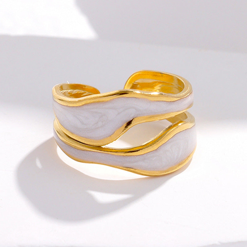 Adjustable Gold Plated Stainless Steel Ring