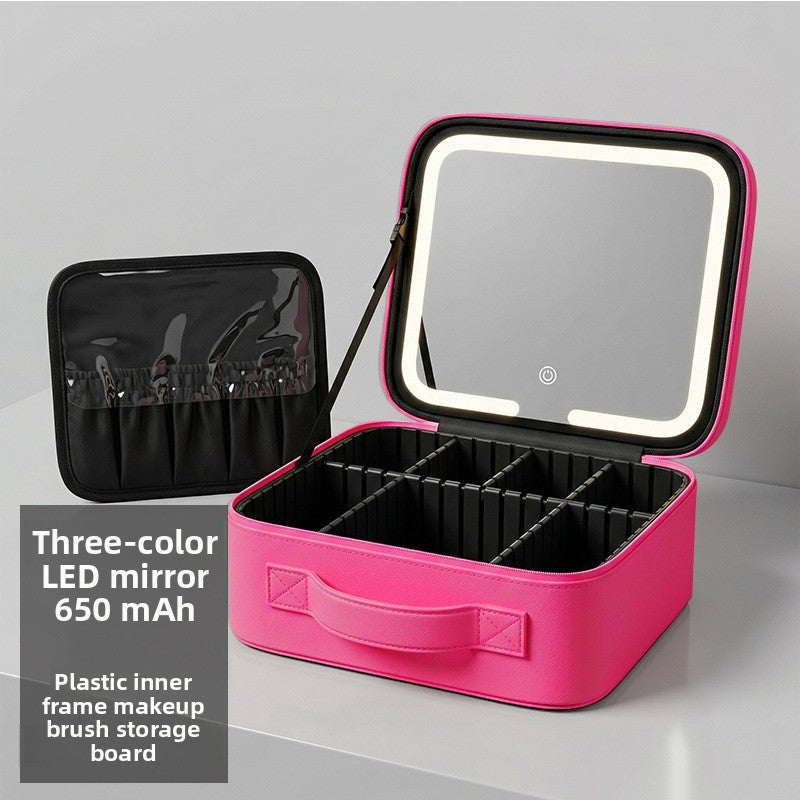 LED Lighted Makeup Bag with Mirror