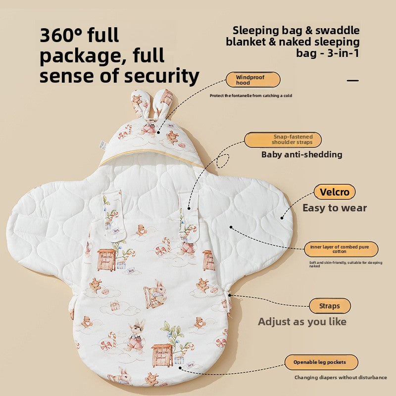 Newborn Cotton Sleeping Bag Swaddle Blanket