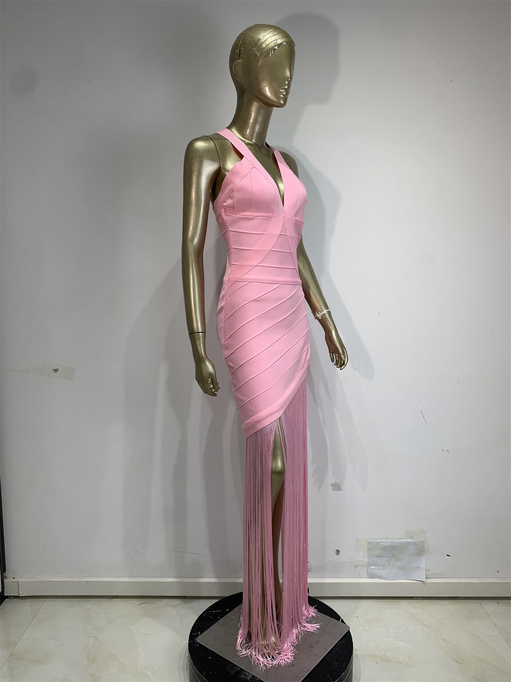 Bandage Tassel Long Dress