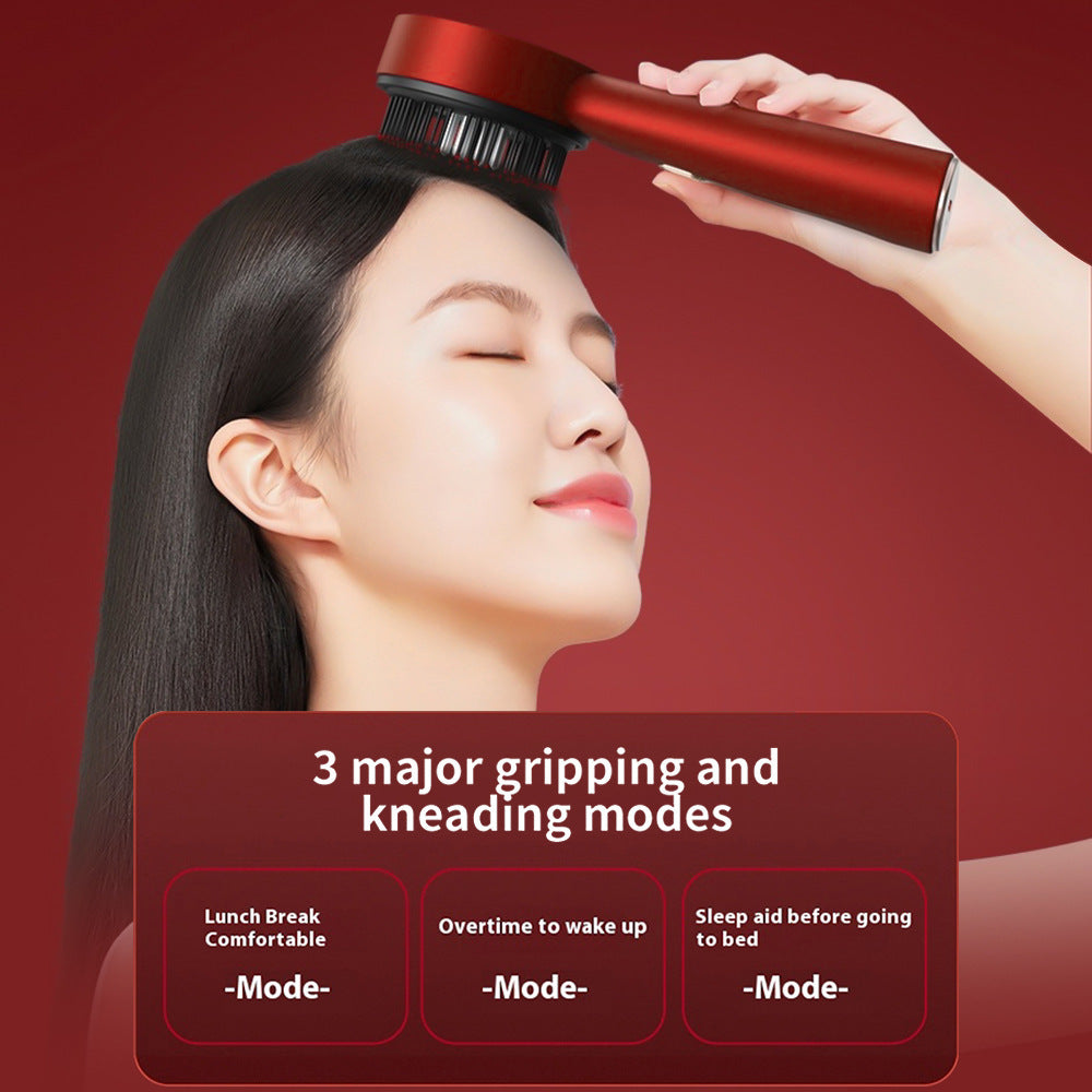 Red light guide liquid massage comb
