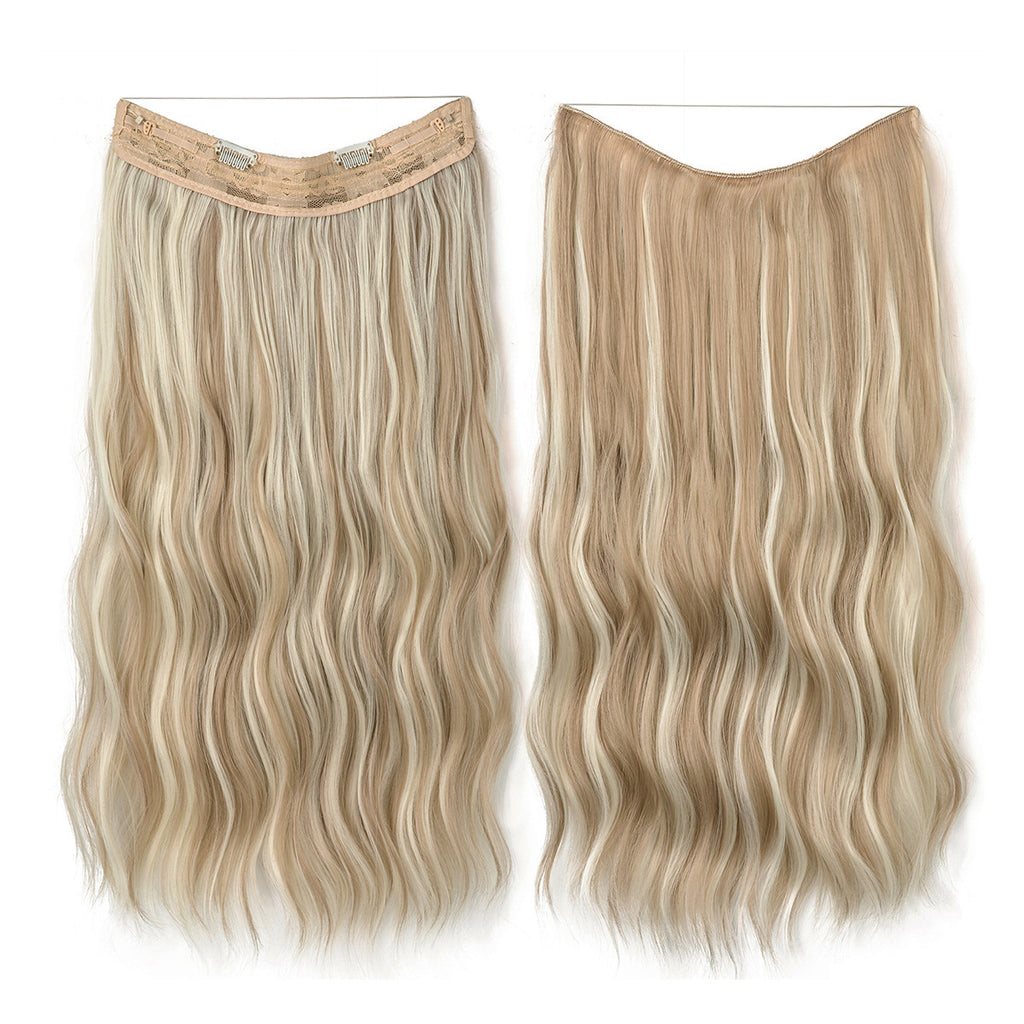 Synthetic Hair Extensions Long Wavy Clip-in