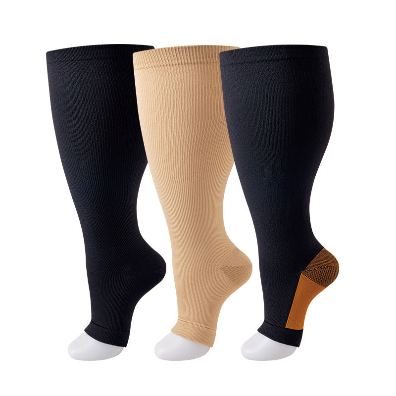 Thickened and oversized compression stockings