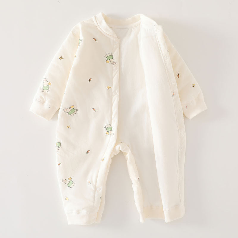 Newborn Infant Baby Winter Warm Cotton Padded Jumpsuit Romper