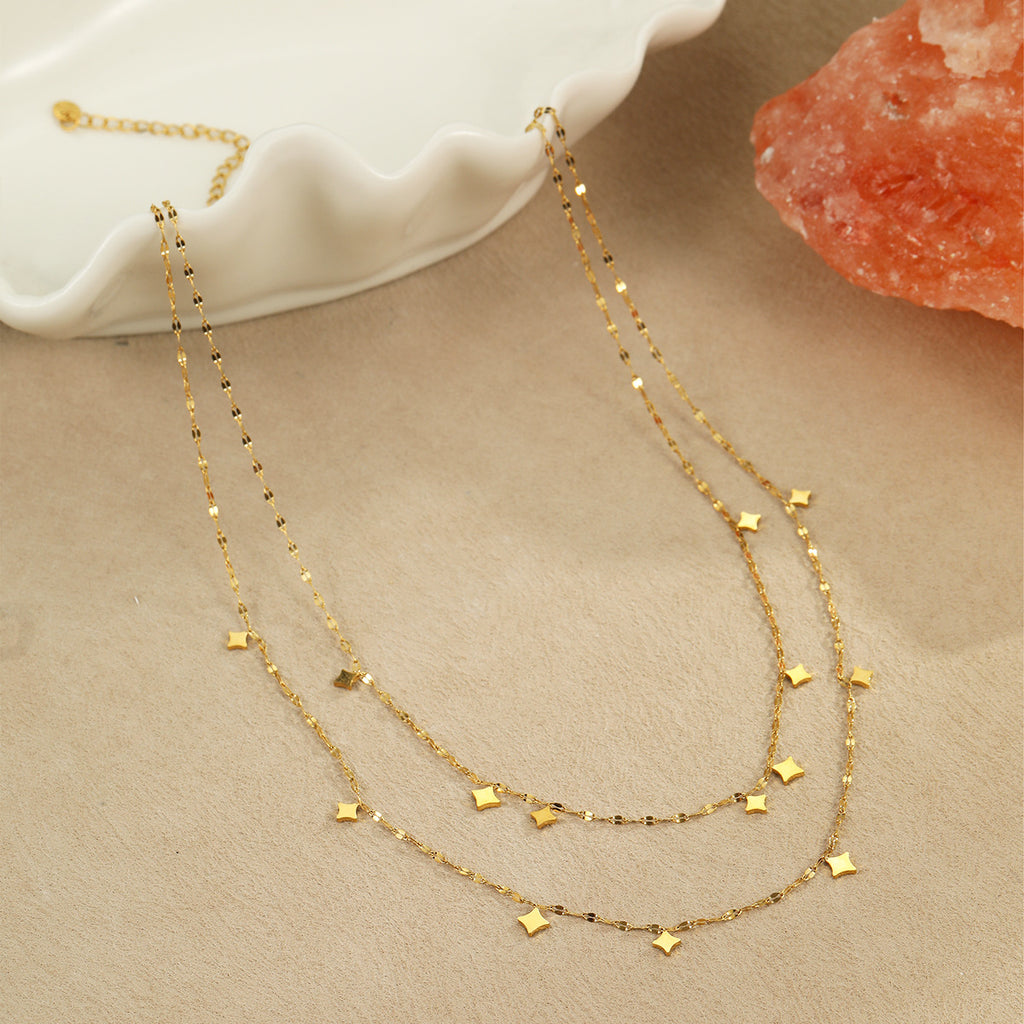 double-layer stacked necklace
