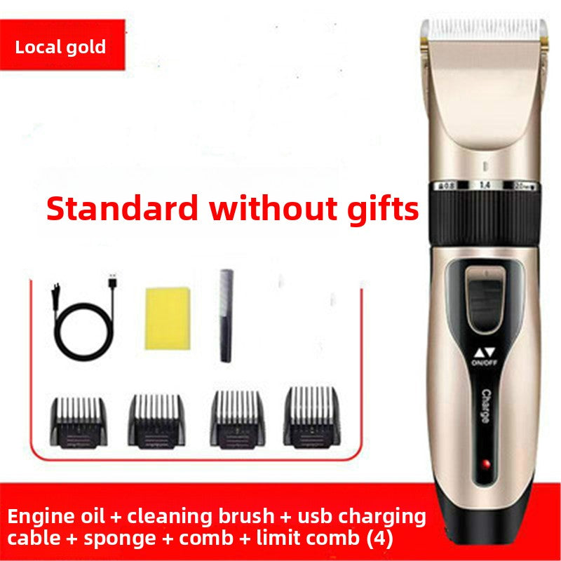 Rechargeable Electric Hair Clipper with Ceramic Blades
