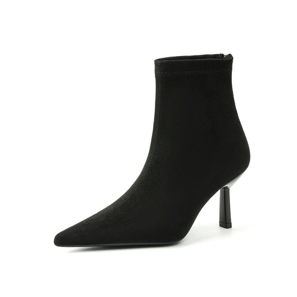Womens Pointed Toe Stiletto Heel Boots