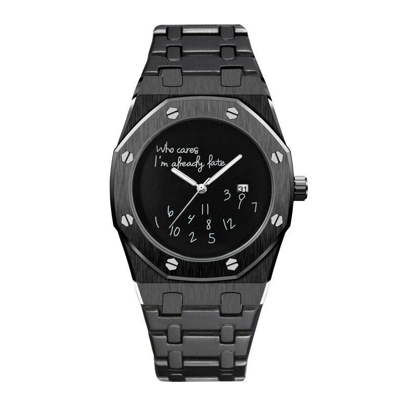 Fashion Digital Luminous Men Watch Octagonal Steel Band
