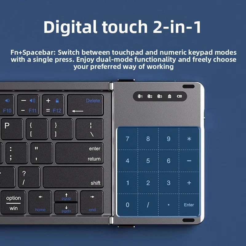 Wireless Folding Bluetooth Keyboard with Touchpad