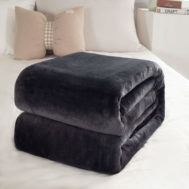 Solid Color Coral Fleece Blanket