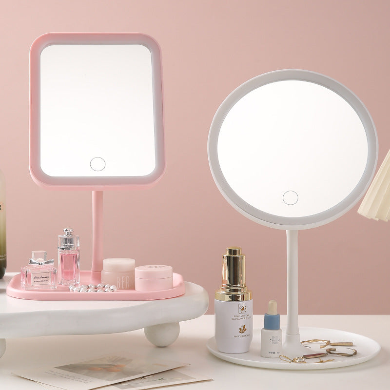 Vanity mirror with lamp