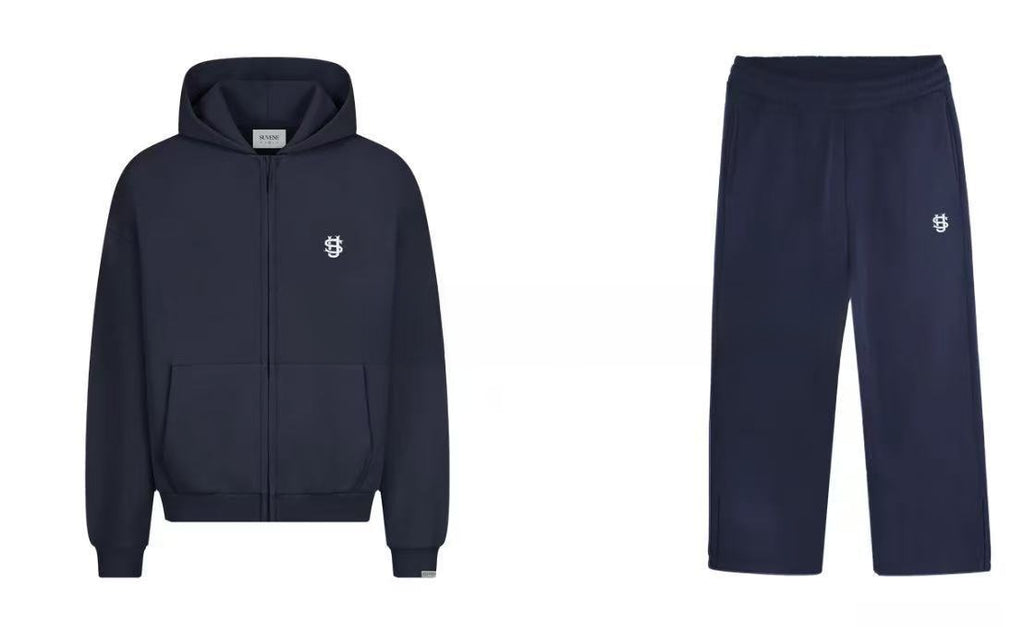 Fleece-Lined Hooded Tracksuit Set