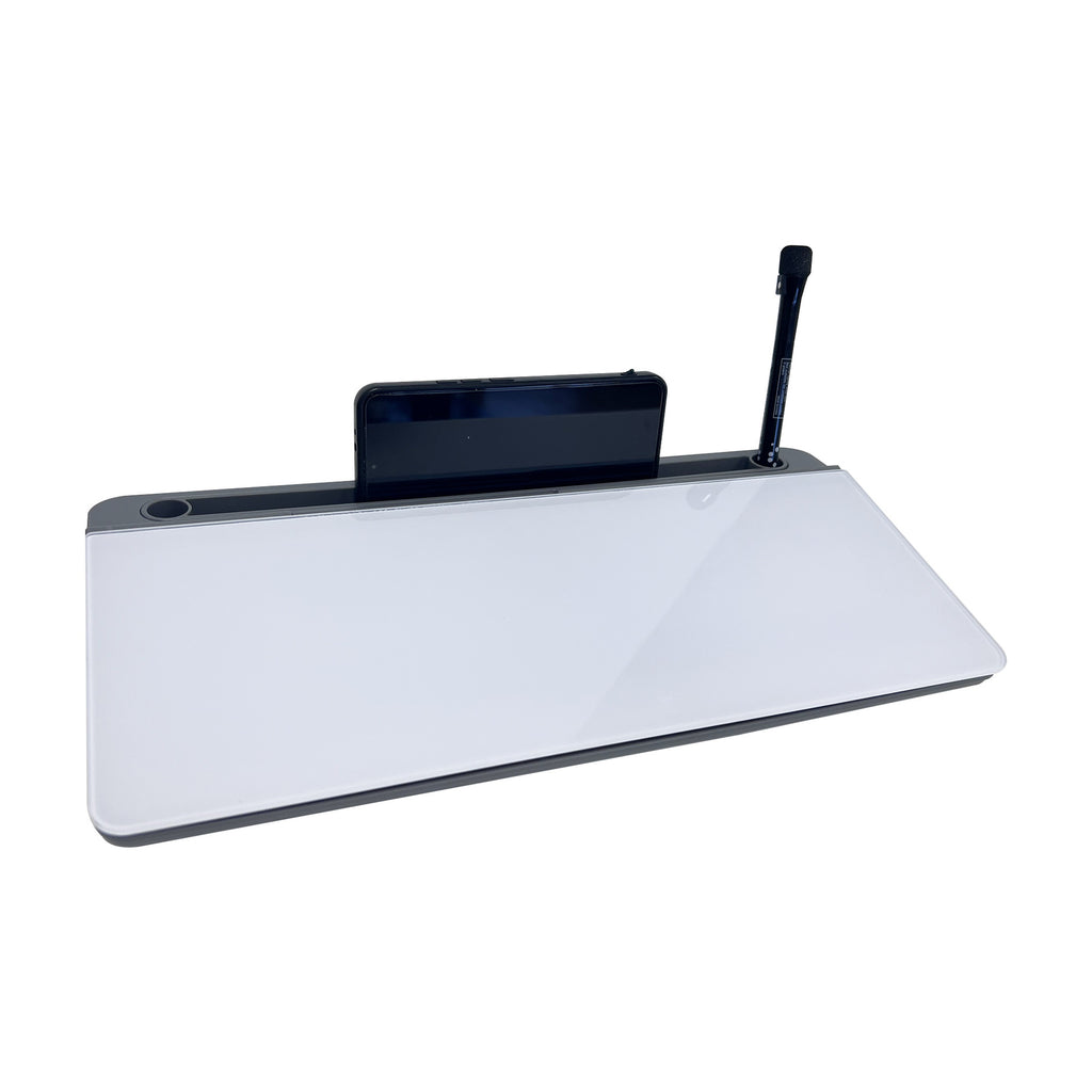 Desktop Glass Whiteboard with Storage