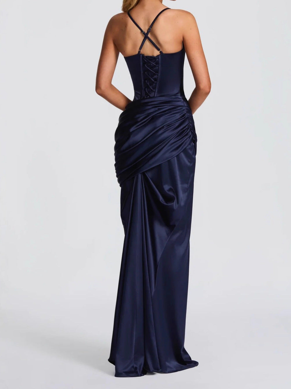 Elegant Women's Lace-up Long Dress