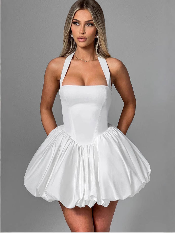 Elegant Bow Lace-up Summer Dress