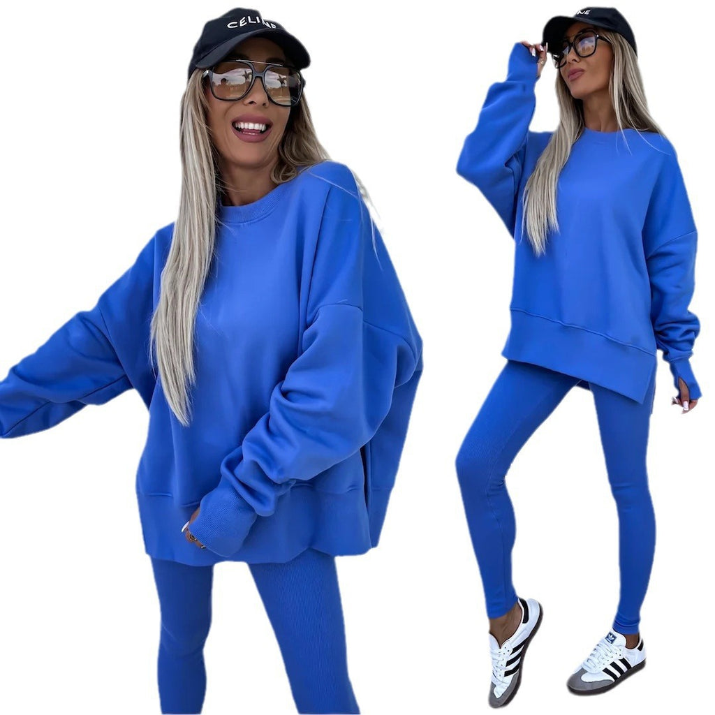 Long Sleeve Sweatshirt and Tight Trousers Set