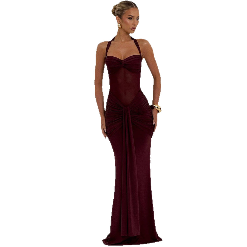 Elegant Halter Neck Bodycon Dress