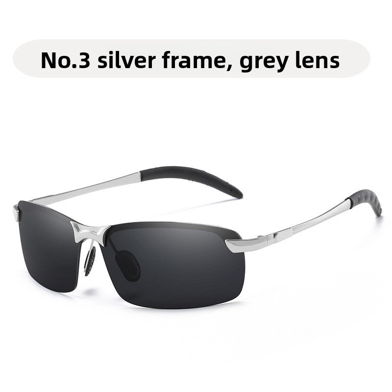 Polarized Photochromic Half Frame Sunglasses