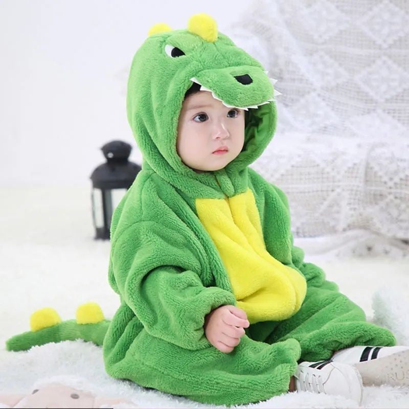 Animal Print Baby Romper Long Sleeve Jumpsuit