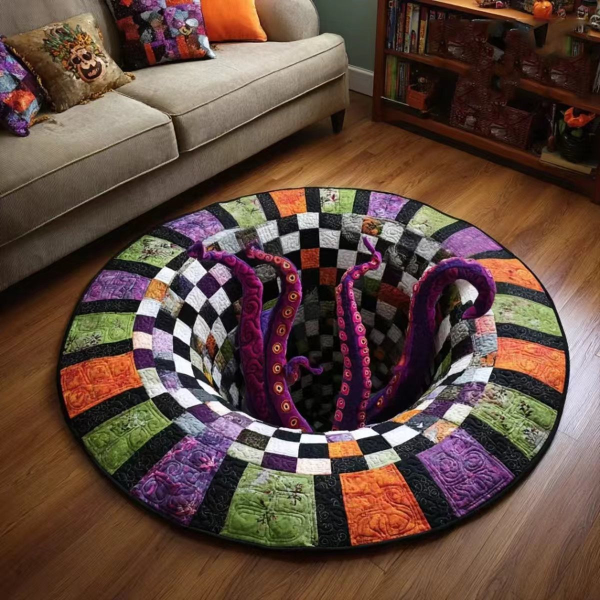 Halloween Christmas Round Carpet