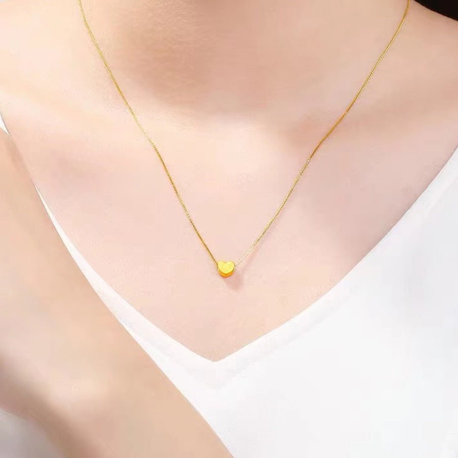 Pure Gold 999 Heart Pendant Necklace