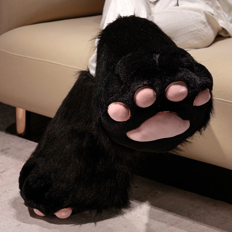 Kawaii Cat Paw Thickened Plush Winter Gloves and Wings Costume Accessories Set