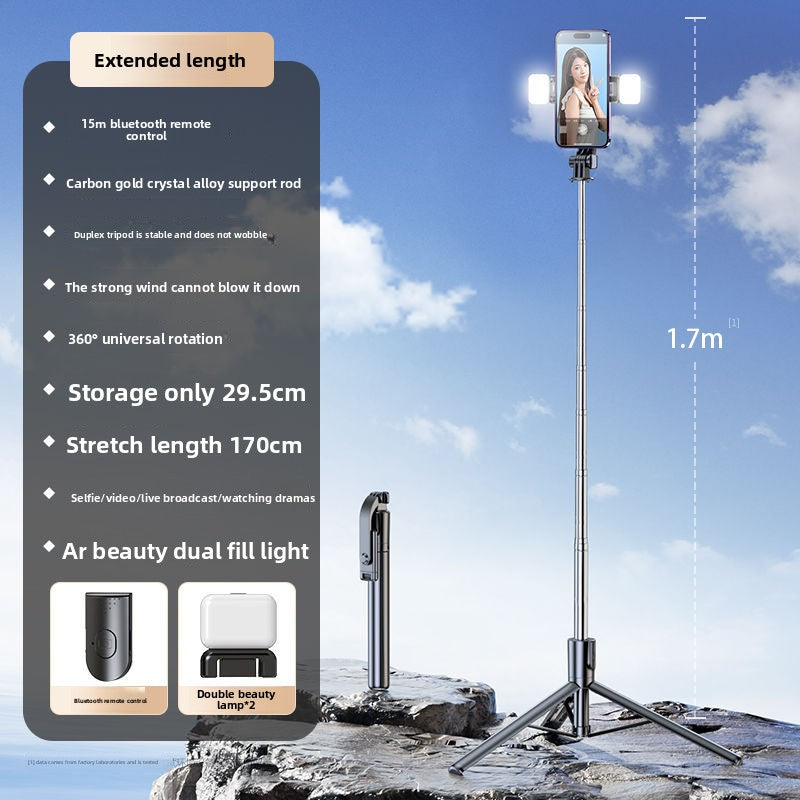 Bluetooth Phone Tripod with Fill Light and Stabilizer