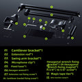 Three-section rotating shockproof frame