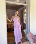 A chiffon flowing long dress