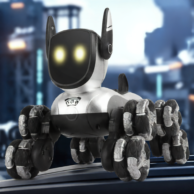 Intelligent remote-controlled mechanical eight-wheeled dog