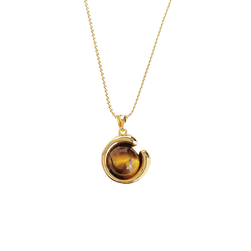 Fashion Gold Plated Tiger Eye Necklace