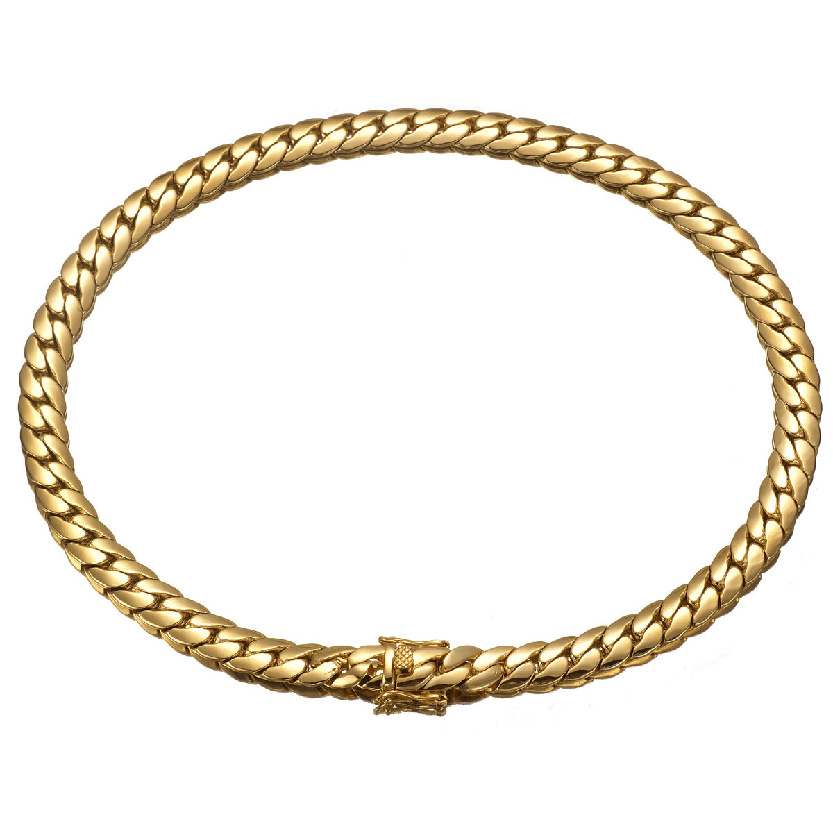 18K gold-plated brass Cuban chain