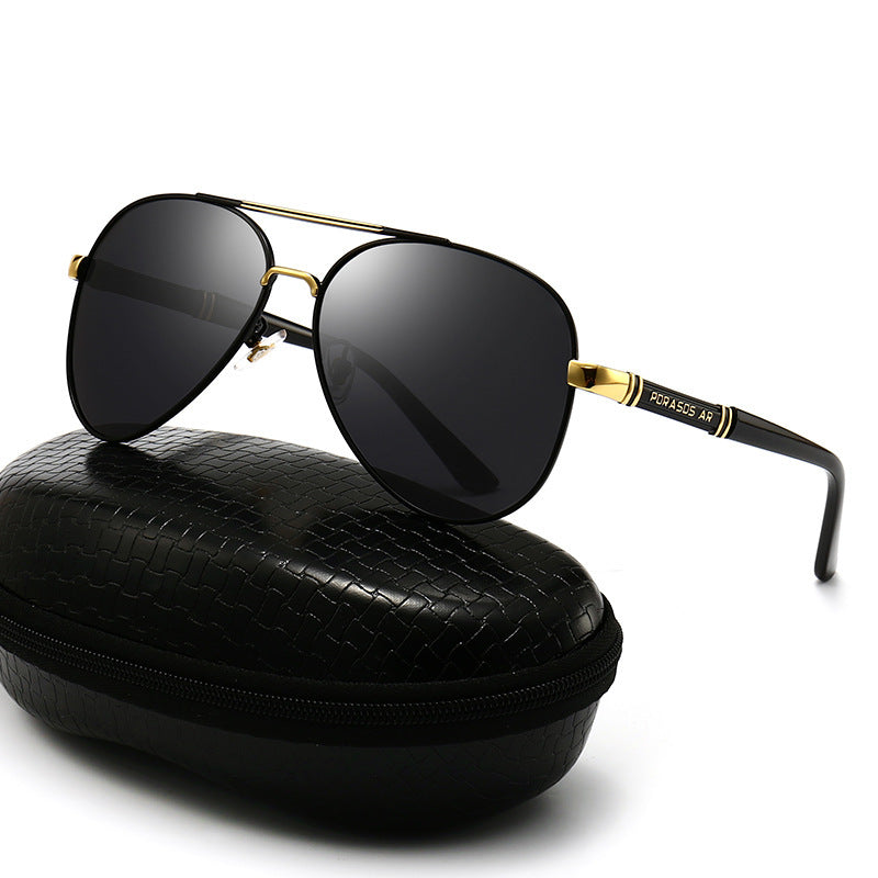 Metal Polarized Sunglasses Retro Large Frame Driving Glasses