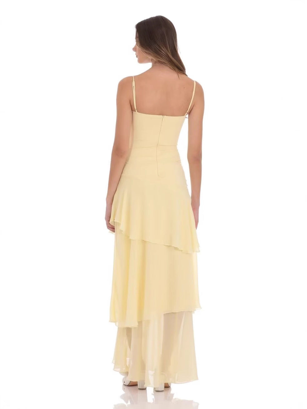 Adjustable Strap Backless Long Dress