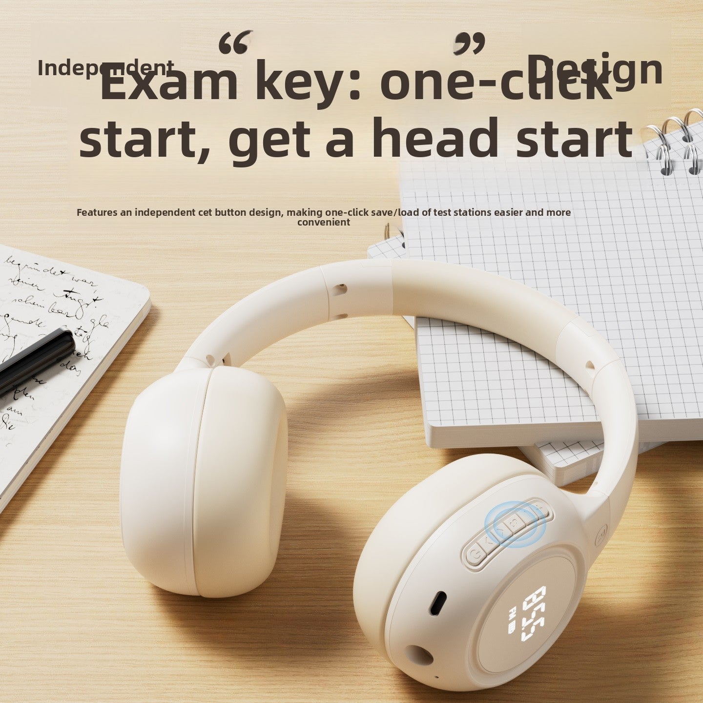CET Exam Headphones with FM Radio and Bluetooth