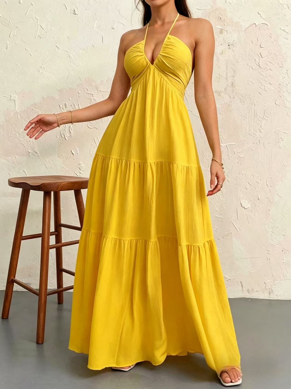 Womens Halter Neck Summer Dress