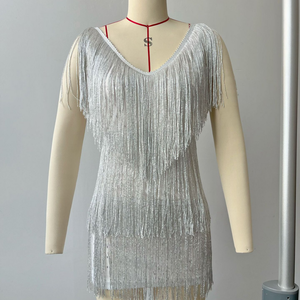 Elegant Tassel Evening Dress