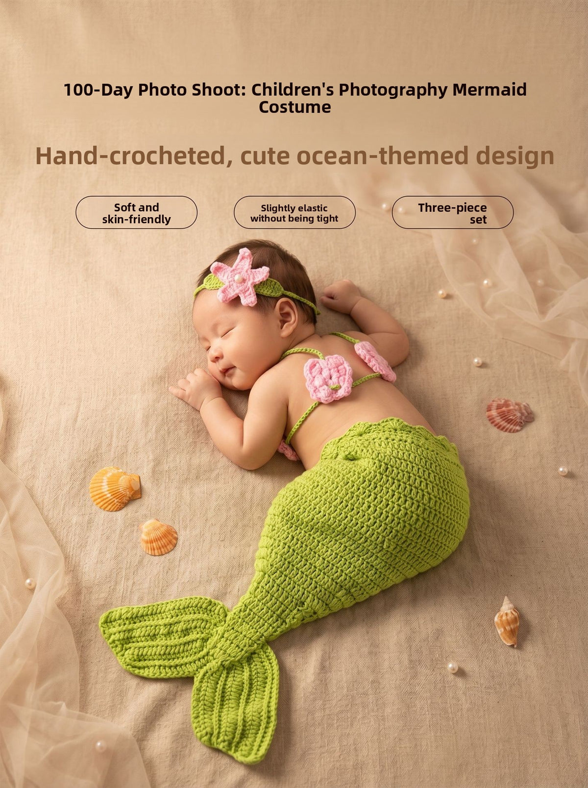 Handmade wool knitting newborn photography clothing
