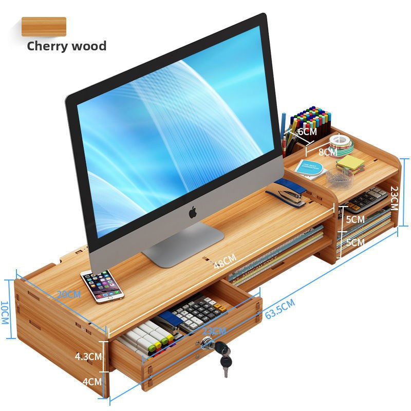 Ergonomic Desktop Rack with Storage Drawers
