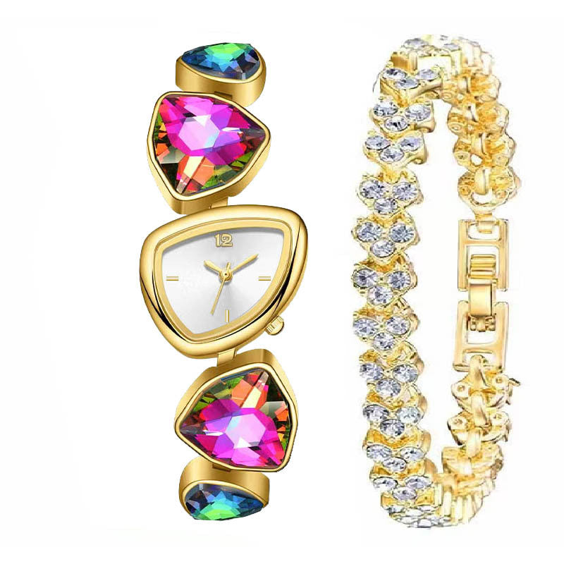 Women's Diamond Accent Quartz Watch with Metal Bracelet